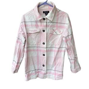 Anna Cai size M plaid heavy flannel shirt
